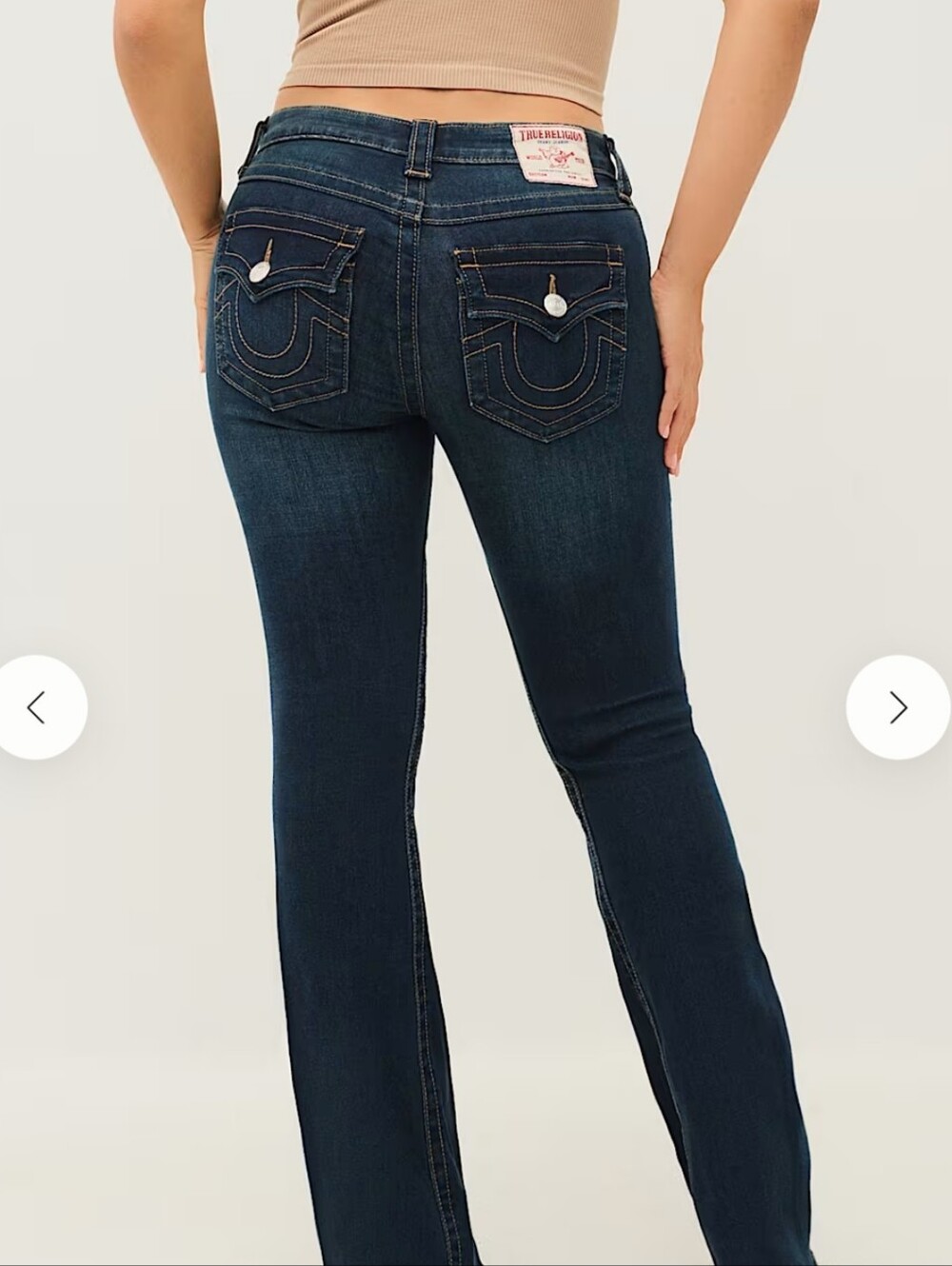 True Religion Joey Low Rise Foil Flare Jeans EUC